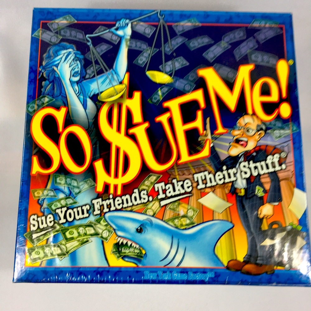Brand New Sealed “SO SUE ME” Board Game! 2004